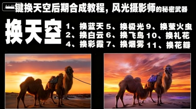 一键换天空后期合成教程，风光摄影师的秘密武器-大伟资源网