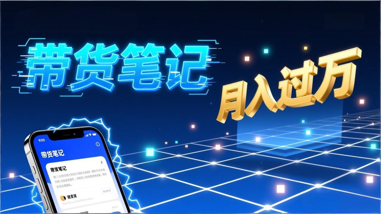 小红书爆款笔记带货实战：拆解封面标题正文全要素，手把手教你单篇笔记带货月入过万-大伟资源网