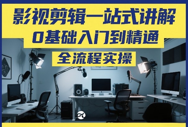 影视剪辑一站式讲解，0基础入门到精通，全流程实操-大伟资源网