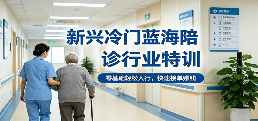 新兴冷门蓝海陪诊行业特训，零基础轻松入行，快速接单赚钱-大伟资源网