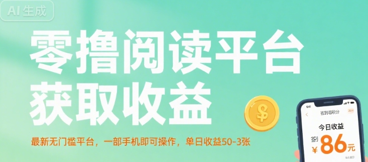 零撸阅读平台获取收益，最新无门槛平台，一部手机即可操作，单日收益50-3张【揭秘】-大伟资源网