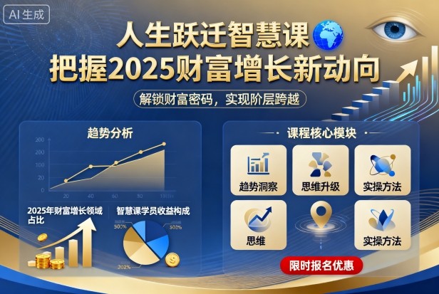 人生跃迁智慧课，把据2025财富增长新动向-大伟资源网