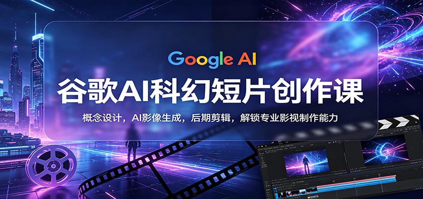 谷歌AI科幻短片创作课：概念设计，AI影像生成，后期剪辑，解锁专业影视制作能力-大伟资源网