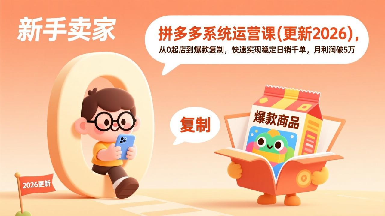 拼多多系统运营课(更新4月-大伟资源网