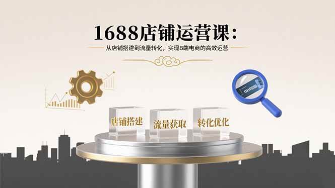 （15898期）1688店铺运营课：从店铺搭建到流量转化，实现B端电商的高效运营-大伟资源网