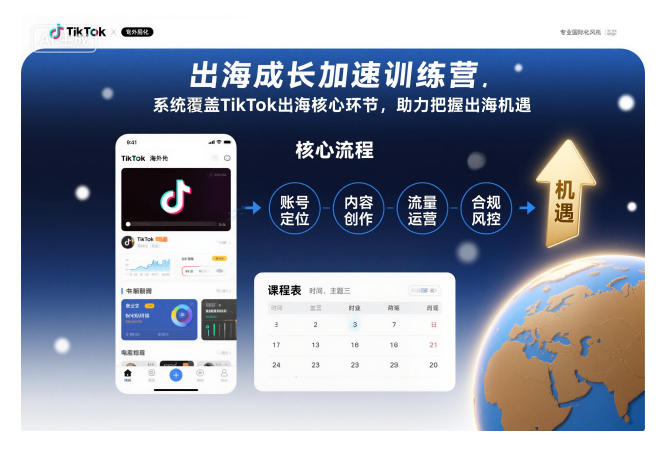 出海成长加速训练营，系统覆盖TikTok出海核心环节，助力把握出海机遇(更新)-大伟资源网