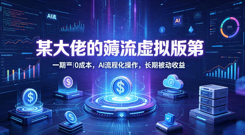 某大佬的薅流虚拟版第一期丨0成本，AI流程化操作，长期被动收益-大伟资源网