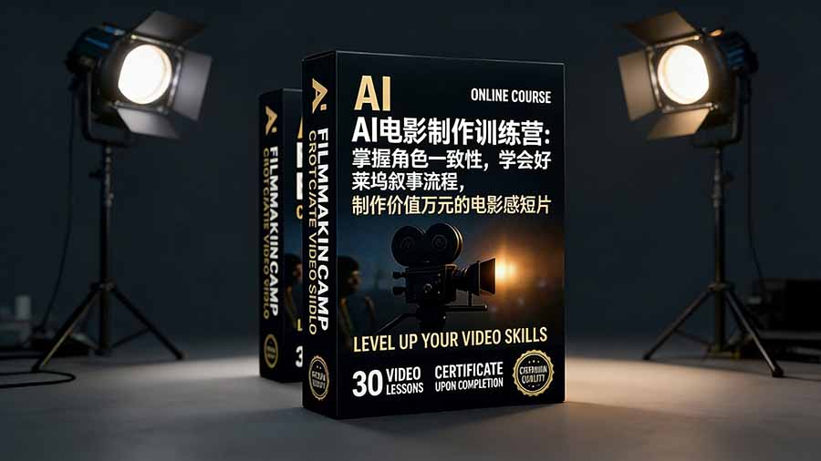 AI电影制作训练营：掌握角色一致性，学会好莱坞叙事流程，制作价值万元的电影感短片-大伟资源网