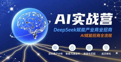 AI实战营：DeepSeek赋能产业商业招商，AI赋能招商全流程-大伟资源网