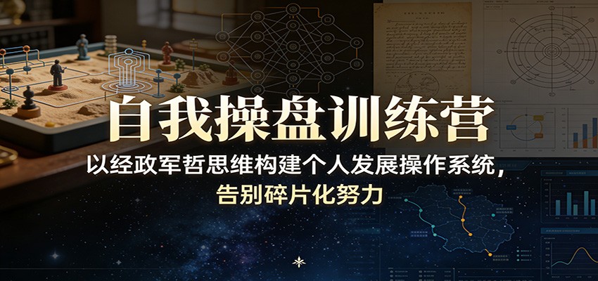 自我操盘训练营：以经政军哲思维构建个人发展操作系统，告别碎片化努力-大伟资源网