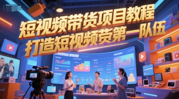 短视频带货项目教程，打造短视频带货第一队伍-大伟资源网