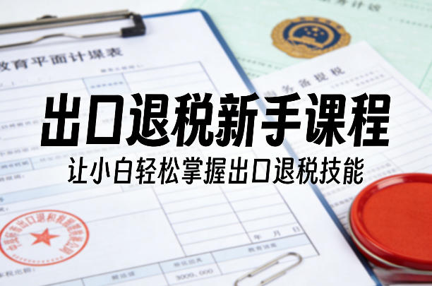 出口退税新手课程，让小白轻松掌握出口退税技能-大伟资源网