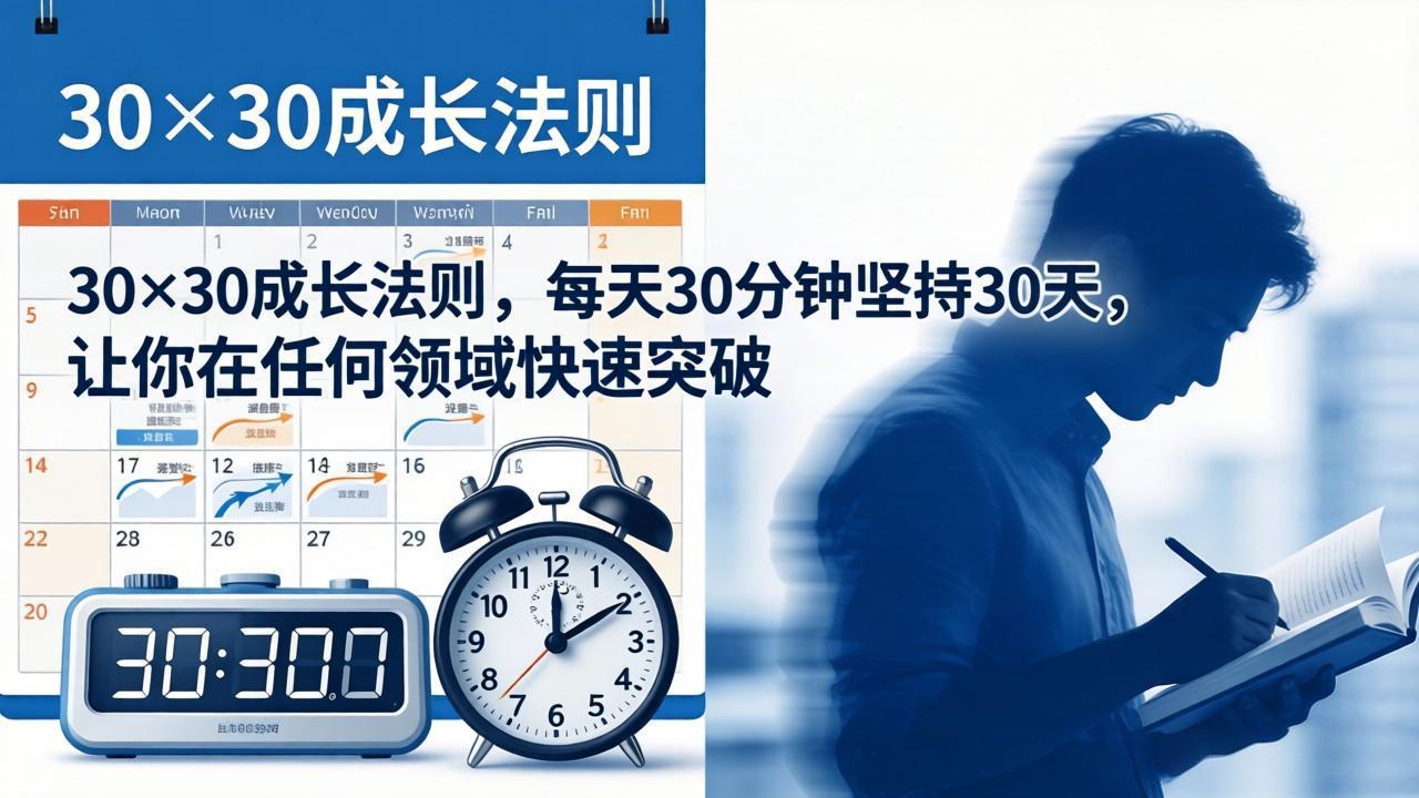 付费文章：30×30成长法则，每天30分钟坚持30天，让你在任何领域快速突破-大伟资源网