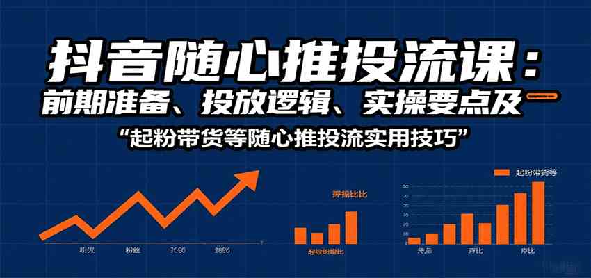 抖音随心推投流课：前期准备、投放逻辑、实操要点及起粉带货等随心推投流实用技巧-大伟资源网