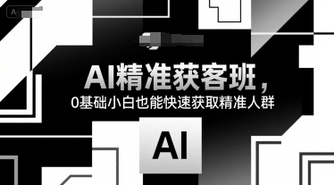 AI精准获客班，0基础小白也能快速获取精准人群-大伟资源网