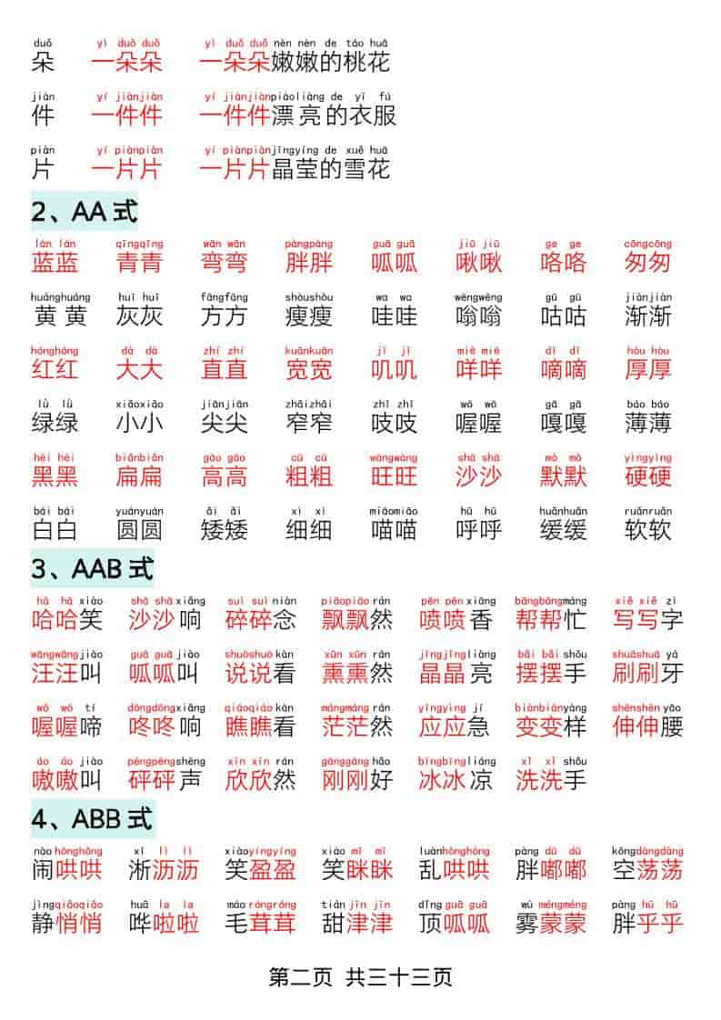 一年级下语文寒假预习-晨读晚背四大项-大伟资源网