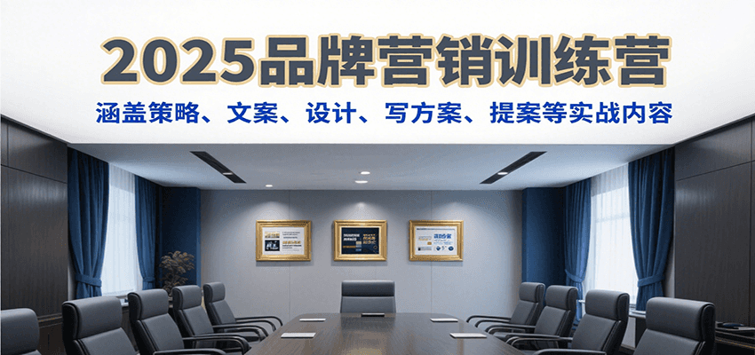 2025品牌营销训练营，涵盖策略、文案、设计、写方案、提案等实战内容-大伟资源网