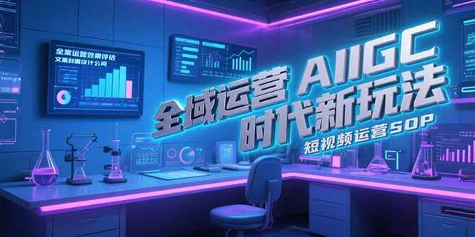 （15327期）全域运营AIGC时代新玩法，文案封面设计公式，短视频运营SOP-大伟资源网
