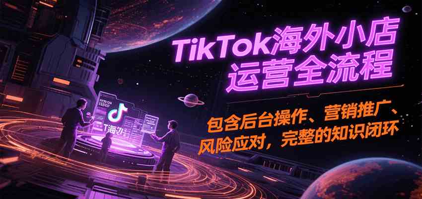 TikTok海外小店运营全流程，包含后台操作、营销推广、风险应对，完整的知识闭环-大伟资源网