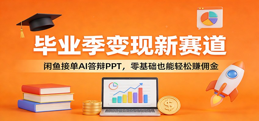 毕业季变现新赛道：闲鱼接单AI答辩PPT，零基础也能轻松赚佣金-大伟资源网