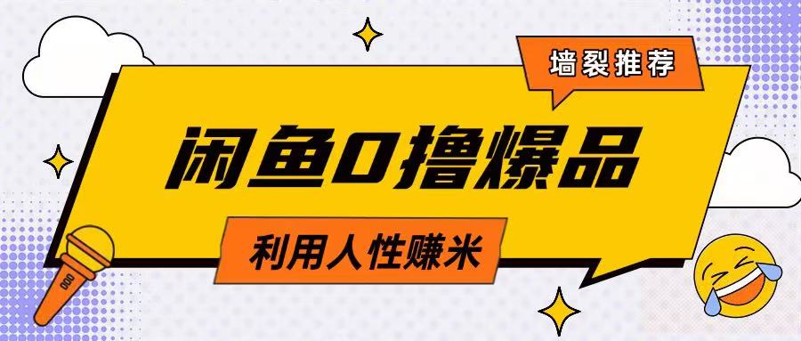 咸鱼0撸玩法利用人性售卖商品达到日挣2张的效果-大伟资源网