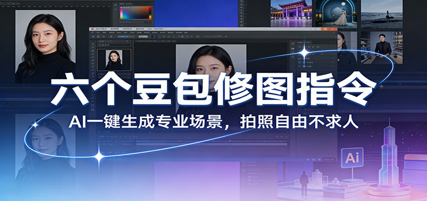 六个豆包修图指令：AI 一键生成专业场景，拍照自由不求人-大伟资源网