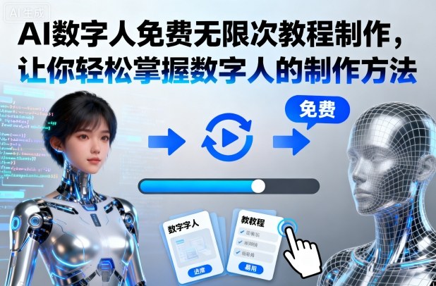 AI数字人免费无限次教程制作，让你轻松掌握数字人的制作方法-大伟资源网