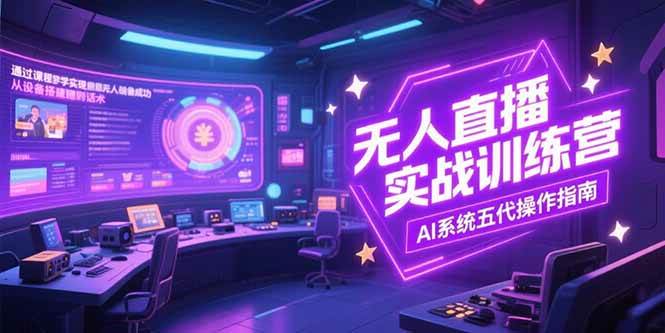 （15315期）无人直播实操训练营，从设备搭建到话术，AI系统五代操作指南(7月更新)-大伟资源网