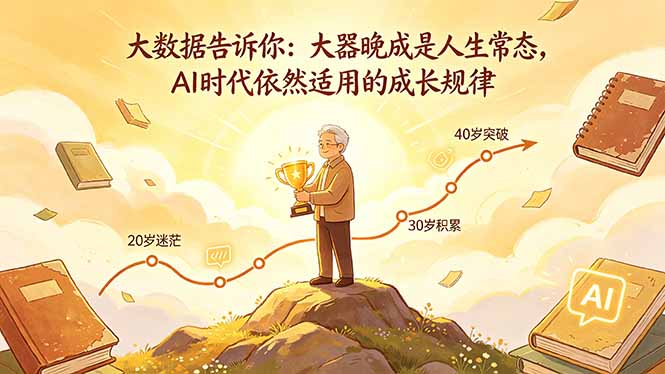 付费文章：大数据告诉你：大器晚成是人生常态，AI 时代依然适用的成长规律-大伟资源网