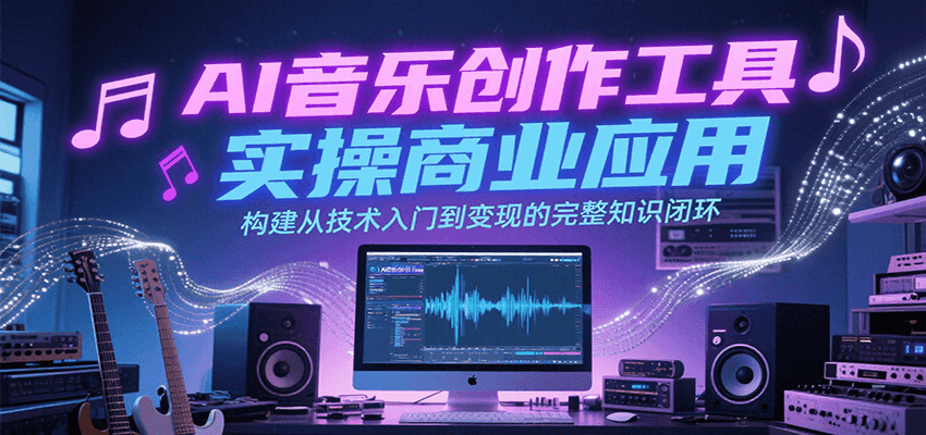 AI音乐创作工具实操商业应用，构建从技术入门到变现的完整知识闭环-大伟资源网