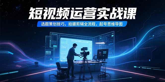 （15375期）短视频运营实战课，选题策划技巧，拍摄剪辑全流程，起号思维导图-大伟资源网