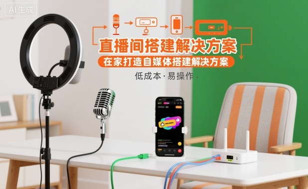 直播间搭建解决方案，在家打造自媒体搭建解决方案-大伟资源网