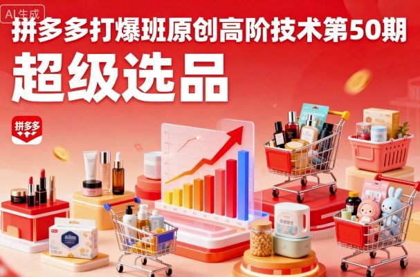 拼多多打爆班原创高阶技术第50期，超级选品-大伟资源网