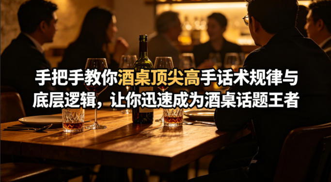 付费文章：手把手教你酒桌顶尖高手话术规律与底层逻辑，让你迅速成为酒桌话题王者(二十年全网独家经验分享)-大伟资源网