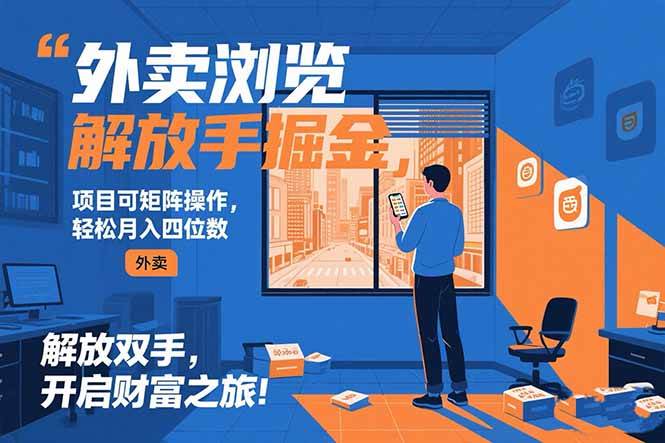 （15440期）外卖浏览掘金项目 可矩阵操作 轻松日入500+-大伟资源网