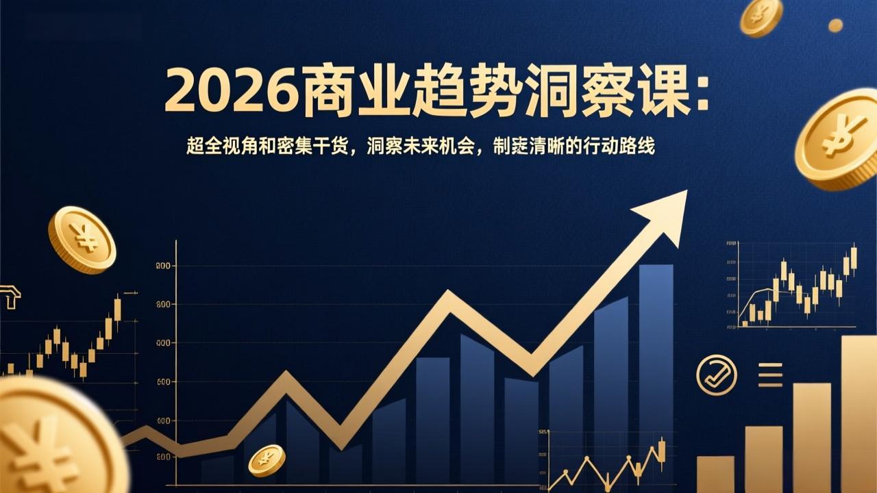 2026商业趋势洞察课：超全视角和密集干货，洞察未来机会，制定清晰的行动路线-大伟资源网