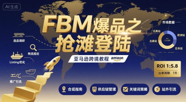 FBM爆品之抢滩登陆-亚马逊跨境教程-大伟资源网