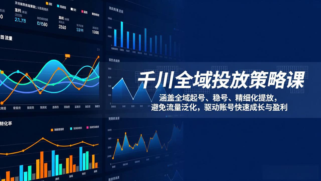 千川全域投放策略课：涵盖全域起号、稳号、精细化投放，避免流量泛化，驱动账号快速成长与盈利-大伟资源网