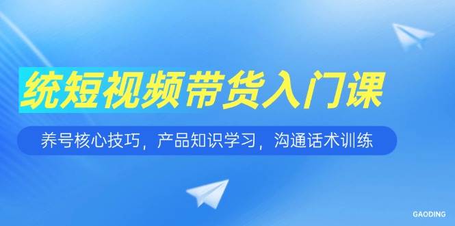 （15091期）短视频带货入门课，养号核心技巧，产品知识学习，沟通话术训练-大伟资源网