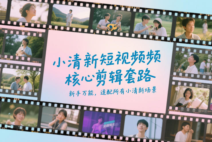 小清新短视频核心剪辑套路，新手万能，适配所有小清新场景-大伟资源网