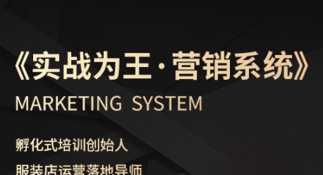 服装老板必修课《实战为王-营销系统》实现业绩被动式增长-大伟资源网