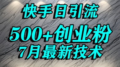 创业粉怎么打？快手精准引流创业粉，宝妈群体日进500+精准流量-大伟资源网