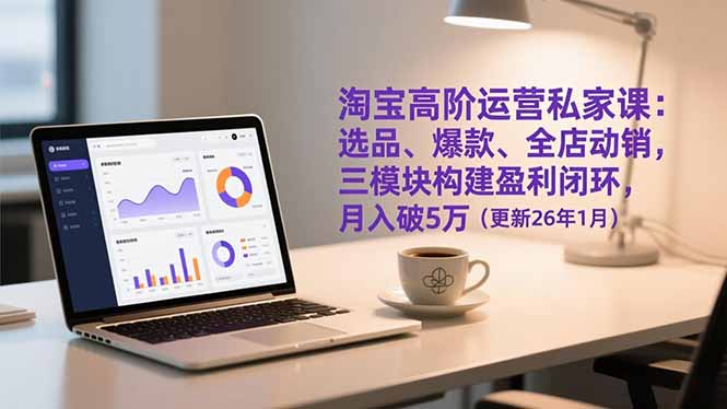 淘宝高阶运营私家课：选品、爆款、全店动销，三模块构建盈利闭环，月入破5万(更新26年1月-大伟资源网