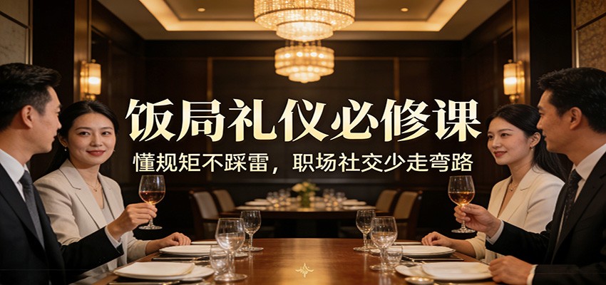 公众号收费文章：《饭局礼仪必修课：懂规矩不踩雷，职场社交少走弯路》-大伟资源网