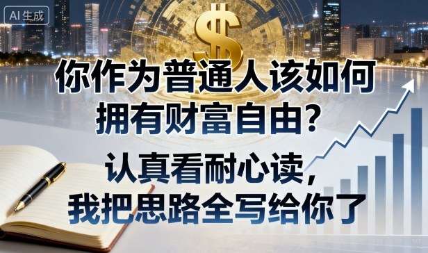 付费文章：你作为普通人该如何拥有财富自由？认真看耐心读，我把思路全写给你了-大伟资源网