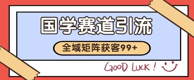 小红书某音国学赛道引流获客 自热矩阵日引200+【揭秘】-大伟资源网