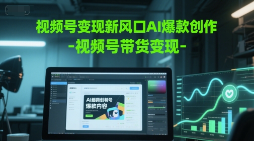 视频号变现新风口AI爆款创作-视频号带货变现-大伟资源网
