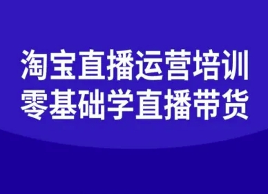 淘宝直播运营培训-零基础学会直播卖货-大伟资源网