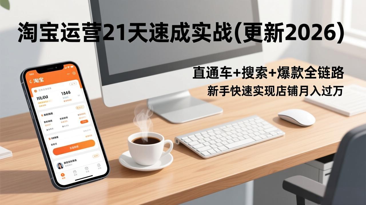 淘宝运营21天速成实战(更新2026-大伟资源网