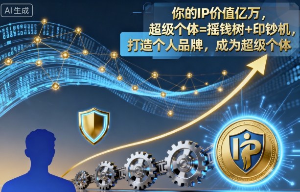 你的IP价值亿万，超级个体=摇钱树+印钞机，打造个人品牌，成为超级个体-大伟资源网